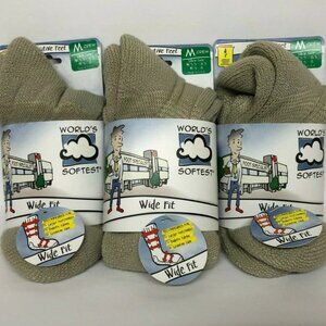 Diabetic Socks Lot Made in USA Size 5-8.5 Sensitive Feet Wide Fit Large Ankle